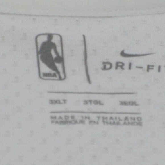 New Detroit Pistons Shirt Mens 3XL Tall White Nike NBA Basketball Sports Dri Fit - Picture 7 of 14